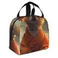 thumbnail image 2 of Sikiie Maple Leaf Meditating Chihuahua Lunch Bag for Women & Men Adult Insulated Lunch Box, Food Lunch Containers Lunch Tote Bags for Work, Travel, Outdoor, 2 of 8