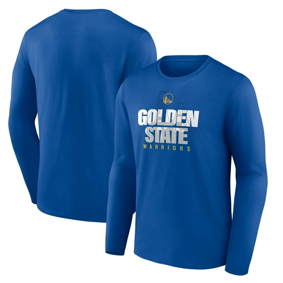 Men's Royal Golden State Warriors Pick & Roll Coverage Long Sleeve T-Shirt