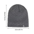 thumbnail image 3 of Baqcunre Beanies Hats Men, Women's Foldable Handmade Ear Warm Wool Cap Cotton Slouchy Hat Knitted Hat Windproof Cold Sweat Hat, Beanie for Women, Baby Beanie, 3 of 5