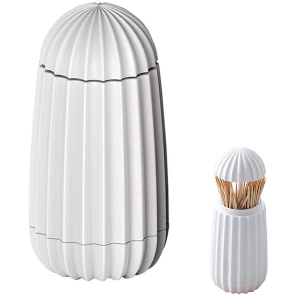Distributeur Automatique De Cure-dents - Design Cactus Blanc - Pop-up Hygiénique