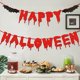 thumbnail image 1 of Happy Halloween Banner Decoraciones de Halloween, Guirnalda colgante de Halloween con purpurina roja con murciélagos aterradores Zombie Vampire Diaries Horror Bloody Halloween Photo Prop Fiesta de Halloween oso de fresa Electrónica, 1 of 5