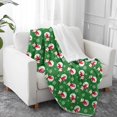 thumbnail image 3 of Christmas Throw Blanket, Holiday Christmas Snowman Fleece Blanket for Bedding Couch and Sofa, Super Soft Warm and Cozy Green Plush Blanket for Winter Home Decor Gifts 40x50 inch, 3 of 6