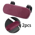 thumbnail image 3 of 2 almohadillas para reposabrazos de silla, universales, lavables, de poliéster, suaves. Rojo, 3 of 8