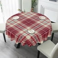 thumbnail image 2 of Eveokoki Plaid Tartan Round Tablecloths 60 Inch Holiday Tablecloth Decor Autumn Winter Table Cloth Polyester Fabric Season Outside Table Cover for Kitchen Outdoor Indoor Party, 2 of 5