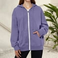 thumbnail image 5 of Hoodies For Women Zip Up Oversized Y2K Jackets Lightweight Casual Athletic Fleece Plus Size Sweatshirts Fall Fashion 2025 Light Purple S, 5 of 5