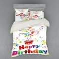thumbnail image 2 of Ambesonne Birthday Bedding Set 3 Pcs, Gift Box Colorful Stars, Twin, Multicolor, 2 of 3