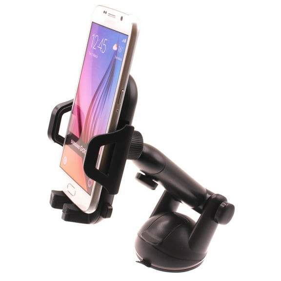 Dash Car Mount for Samsung Galaxy A06 - Windshield Holder Telescopic Cradle Swivel for Galaxy A06