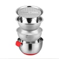thumbnail image 1 of Multifunctional Stainless Steel Drain Basin Set Vegetable Cutter Salad Maker Bowl for Kitchen Gadgets, 1 of 10