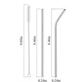 thumbnail image 2 of 18 Stainless Steel Straws 8.5" Reusable Straws with Carrying Pouch (Silver), 2 of 5