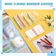 thumbnail image 5 of Uxcell A5 6-Ring Binder Cover, 2Pcs Transparent Notebook Binder Soft Clear Binder Protector Refillable Shell with Snap Button Closure for Diy Office Travel Planner, Yellow, 5 of 6