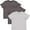 Charcoal/Charcoal/Heather, variant on Marky G Apparel Girls' Premium Jersey Short-Sleeve T-Shirt (Pack of 3)