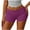 Purple, variant on Umfun Women's Low Rise Stretch Yoga Shorts with Fold Over Waistband - Comfy Athletic Workout Shorts for Gym Training & Summer Daily Wear