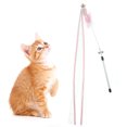 thumbnail image 1 of Cat Toy Wand Ribbon Interactive Creative Cat Teasing Wand Kitten Play Wand, 1 of 10