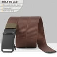thumbnail image 3 of GAEKEAO Belt for Men Stretch Nylon Ratchet Belt Web Work Men Belts with Automatic Slide Buckle，Adjustable Trim to Fit, 3 of 9