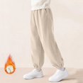 thumbnail image 2 of Plebaso Kids Casual Sweatpants Elastic Bottom High Waist Jogger Pants Corduroy Baggy Pants for Boys Girls, 2 of 7