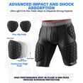 thumbnail image 3 of Exxact Sports Elite 5-Pad Adult Football Girdle for Men with Cup Pocket, Padded Compression Shorts with Integrated Hip, Thigh, Tailbone Pads, Men's Girdle Football (AXL, Black), 3 of 7