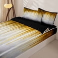 thumbnail image 3 of Homewish Vintage Gold Paint Drip Zipper Twin Comforter Sets with Fitted Sheet and 2 Pillowcases for Kids, Halloween Abstract Zipper Bedding Set, Black Reversible, 4 Pieces, 3 of 6