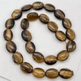 thumbnail image 6 of Wildly Exotic Tigereye Oval Coin Bead 8 inch Strand | 16x12x6mm | 13 Beads |, 6 of 7