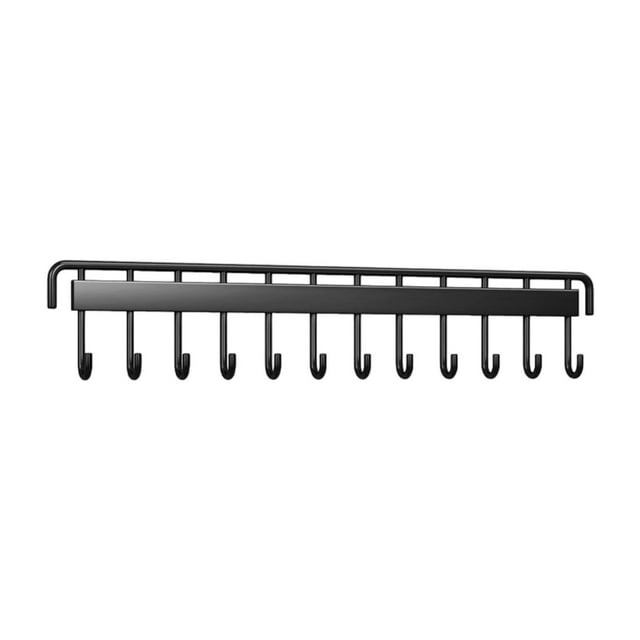 Almencla Support Mural pour Raquettes de Badminton Crochet Compact pour Club École Gym Noir 12 Crochets
