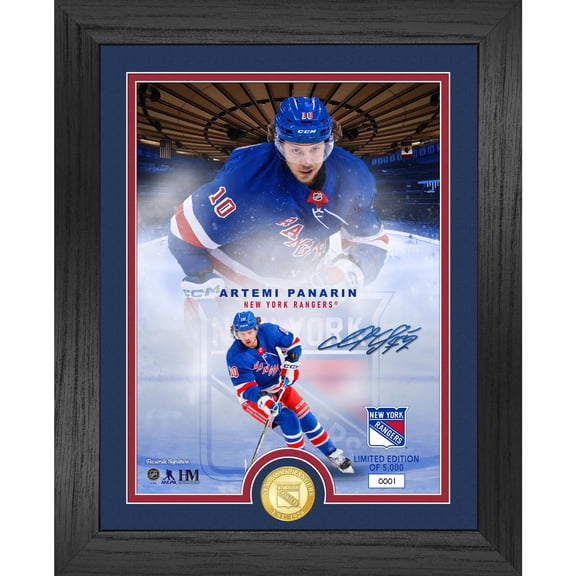 Highland Mint Artemi Panarin New York Rangers 13" x 16" Legends Bronze Coin Photo Mint