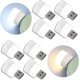 thumbnail image 1 of (4 luces blancas + 4 luces cálidas) Luces USB de noche, mini bombilla LED, enchufable, blanco cálido, compacta, ideal para dormitorio, baño, guardería, pasillo, 1 of 5