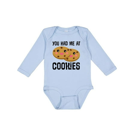 

Inktastic You Had Me at Cookies Gift Baby Boy or Baby Girl Long Sleeve Bodysuit