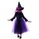 thumbnail image 4 of 2024 Disfraz de bruja para niñas, disfraz de Halloween, carnaval, fiesta, disfraz de bruja infantil, conjunto de ropa, bolsa, sombrero, 4 of 5