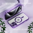 thumbnail image 4 of ShellTech Electroplated Case with Screen Protector for iPhone 16 Pro Max,Slim Soft Plating TPU Clear Case Compatible with MagSafe Full Camera Lens Protector Cover for iPhone 16 Pro Max,Purple, 4 of 5