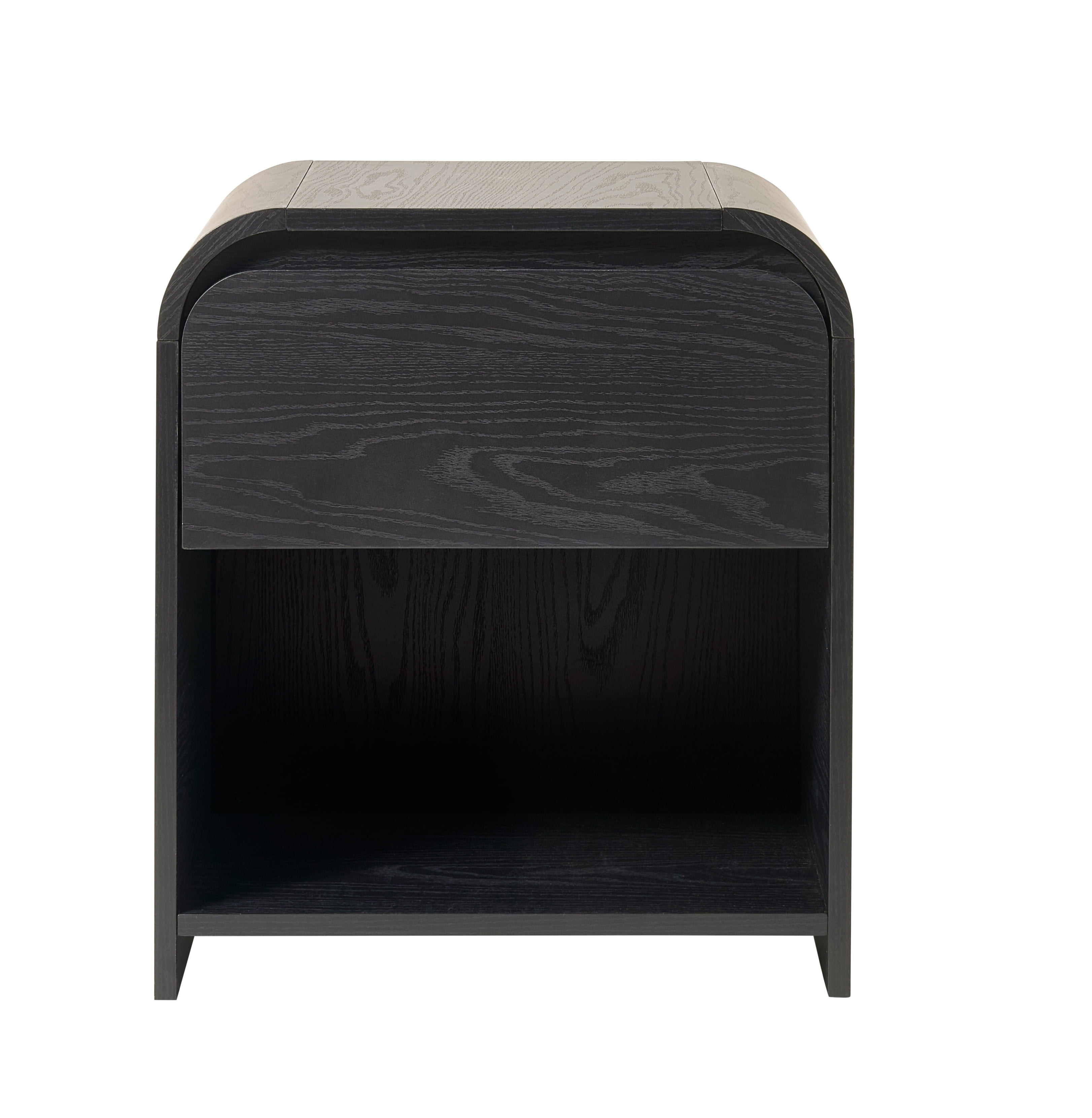 (2 pack) Better Homes & Gardens Juliet Nightstand with USB, Rich Black Finish