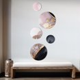 thumbnail image 3 of Designart "Unveiling Reverie in Rose Gold III" Abstract Floral Metal Wall Art Set of 5 Piece, 3 of 5