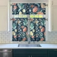 thumbnail image 3 of Kitchen Curtains 36 Inch Short - 3 Panel Set, Vintage Floral Butterfly Bee Botanical Print, Rod Pocket Window Curtain for Farmhouse, Modern Rustic, Spring Summer Decor, Easy Wash, 3 of 6