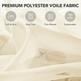 thumbnail image 3 of Deconovo Grommet Sheer Curtains, Tulle Voile Drape Panels for Patio, Set of 1, 100W x 84L Inch, Beige, 3 of 11