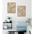 thumbnail image 6 of Kate and Laurel Sylvie Modern Neutral Botanical Abstract Print No 2 and 3 Neutral Linen Framed Canvas Wall Art Set by The Creative Bunch Studio, 2 Piece 18x24 Natural, Muted Tone Simple Art, 6 of 6