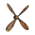 thumbnail image 5 of DecMode Brown Metal 4 Blade Airplane Propeller Wall Decor with Aviation Detailing, 5 of 7