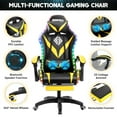 thumbnail image 2 of Hoffree Gaming Chair with Speakers Video Game Chair Bluetooth  Music Heavy Duty Ergonomic Computer Office Desk Chair for Adults, 2 of 7
