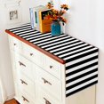 thumbnail image 5 of Halloween Black and White Striped Table Runner Summerween Party Decoration Baby Shower Birthday Dining Room Home Kitchen Island Decor, 5 of 6