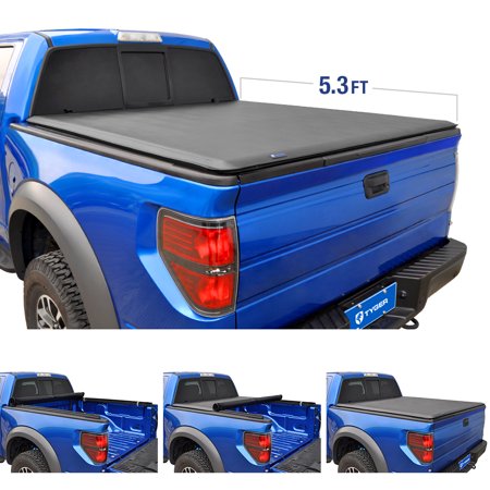 Tyger Auto T1 Roll Up Truck Tonneau Cover TG-BC1D9016 Works with 2005-2011 Dodge Dakota 2006-2008 Mitsubishi Raider | Fleetside 5.3  Bed | Fit Models Without Utility Track System