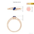thumbnail image 5 of ANGARA Natural Blue Sapphire and Diamond Split Shank Engagement Ring in 14K Rose Gold for Women (Size-5x3mm) | September Birthstone, Anniversary, Jewelry Gift for Women | Natural Blue Sapphire Ring, 5 of 11