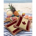 thumbnail image 3 of Pack of 2 Outdoor Pillow Covers, Maple Leaf Red Black Plaid Pattern Waterproof Square Throw Pillowcase Cushion Decorative Pillow Covers for Couch Patio Tent, 26x26 in, 3 of 6