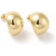thumbnail image 1 of 1 par de pendientes de aro de latón chapado en oro de 18 quilates para mujer., 1 of 2
