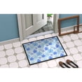 thumbnail image 2 of Blue Snowflakes Watercolor Doormat 18x27, 2 of 4