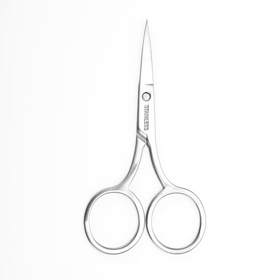 Unique Bargains 1 Pc Women 2.0 Embroidery Scissors Grooming Scissors For Bathroom Stainless Steel Silver Tone