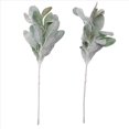 thumbnail image 4 of 20 Piezas de Hojas de Oreja de Cordero Flocadas Artificiales Dusty Tallos de Hojas de Roble Flocado Hoja, 4 of 5
