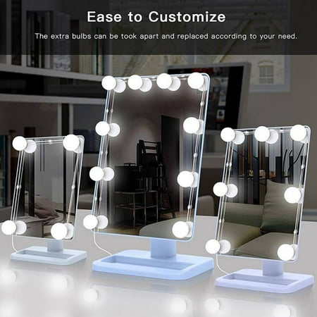 

Oaktree Hollywood Style LED Vanity Mirror Lights Kit with Dimmable Light Bulbs Lighting Fixture Strip for Makeup Vanity Table Set，Beauty Accessary