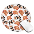 thumbnail image 2 of Disketp Sushi Roll Small Mouse Pad 7.9x7.9 Inches,Washable Round Mousepad For Office Laptop Computer,Non-Slip Rubber Base Mouse Pads For Wireless Mouse, 2 of 9