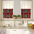 thumbnail image 2 of Aztec-2 Southwestern Sunflower Kitchen Curtains & Valances Set, 54x18 & 27x36x2, 3 Panel, Rod Pocket, Polyester, Blackout, Living Room, Bedroom, Kitchen, 2 of 4