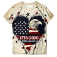 thumbnail image 6 of mgoYE Clothing for Women 250th Anniversary USA Shirt Women T-Shirt 250 Years America Anniversary Shirt Womens 250th Independence Day Freedom Shirt USA Flag Star and Stripes Tee|Beige M, 6 of 7