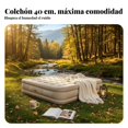 thumbnail image 3 of Abbraccia Colchón inflable automático, 40cm de grosor, colchón de aire doble, bomba integrada, colchoneta para camping, 3 of 6