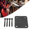 thumbnail image 3 of Neck Electric Guitar Neck Plate Square Metal Back Mounting 4 Holes with Screws Bass Parts, 3 of 7