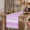 thumbnail image 2 of Table Runners 70 Inches Long Dress Scarves, Purple Pink Boho Farmhouse Coffee/Dining/Kitchen Table Decor, Holiday Table Runner, Vintage Ethnic Tribe Abstract Art 13x70 Inch, 2 of 9